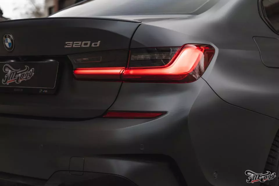 BMW 320d (G20). Оклейка кузова в матовый полиуретан.